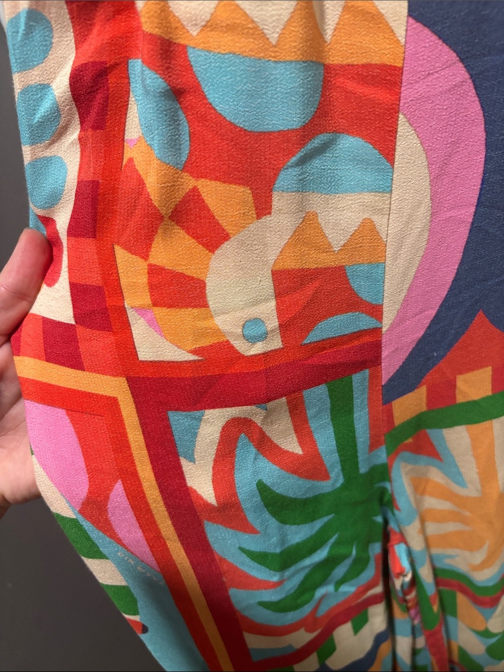 FARM RIO geometric tropical spaghetti strap jumpsuit size small - Picture 6 of 13